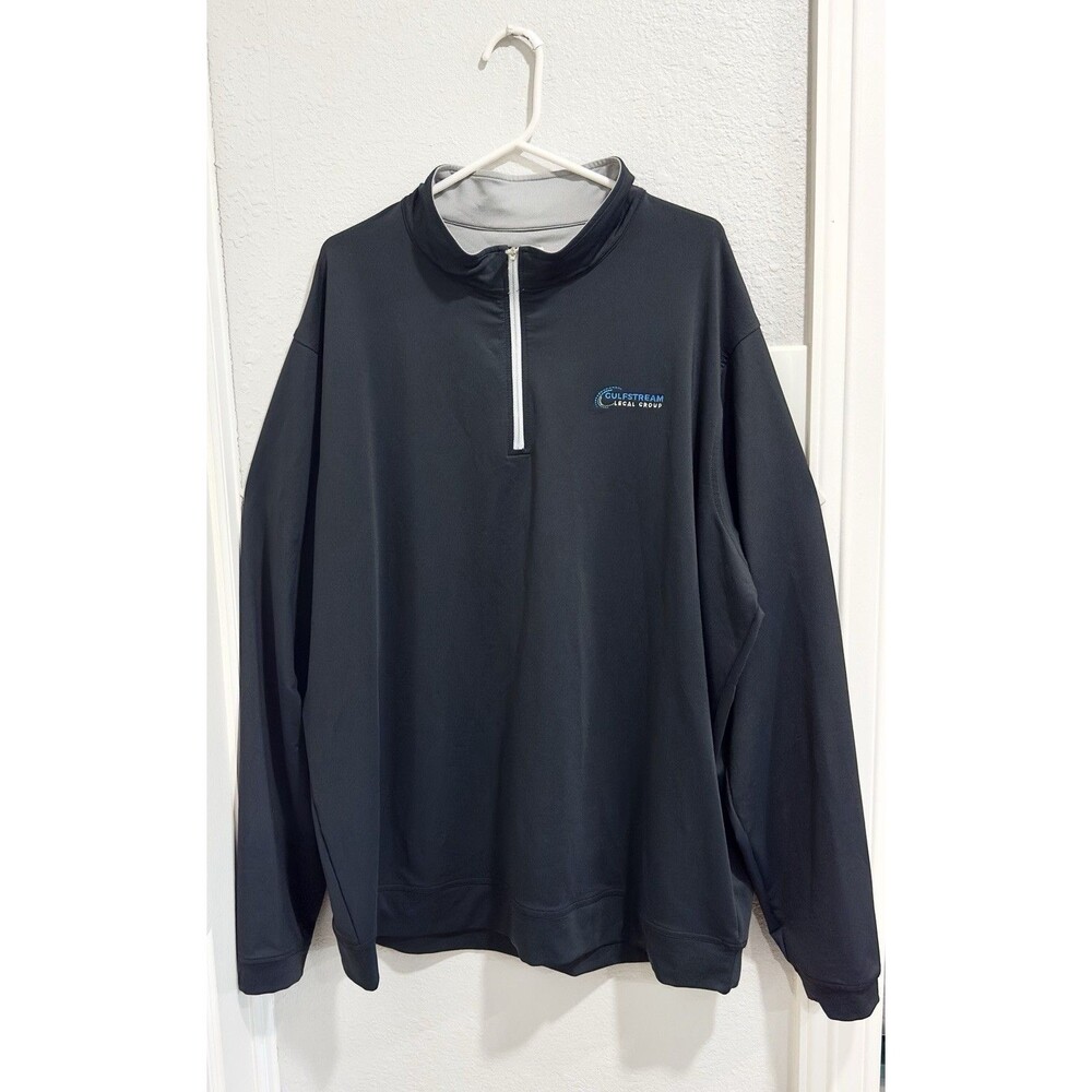 Peter Millar Crown Sport 3XL Blue Gray Quarter Zip Golf Pullover Stretch